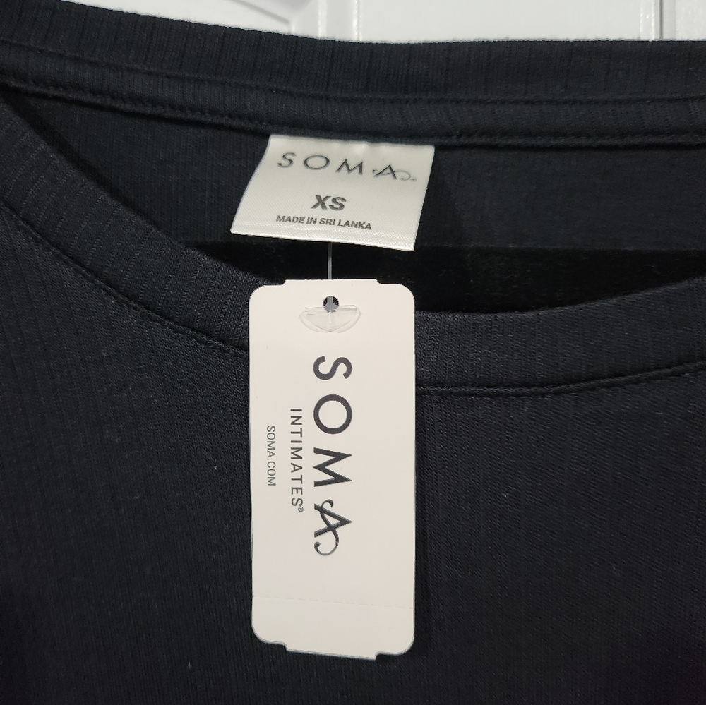 Soma Black Ribbed Top - Picture 2 of 2